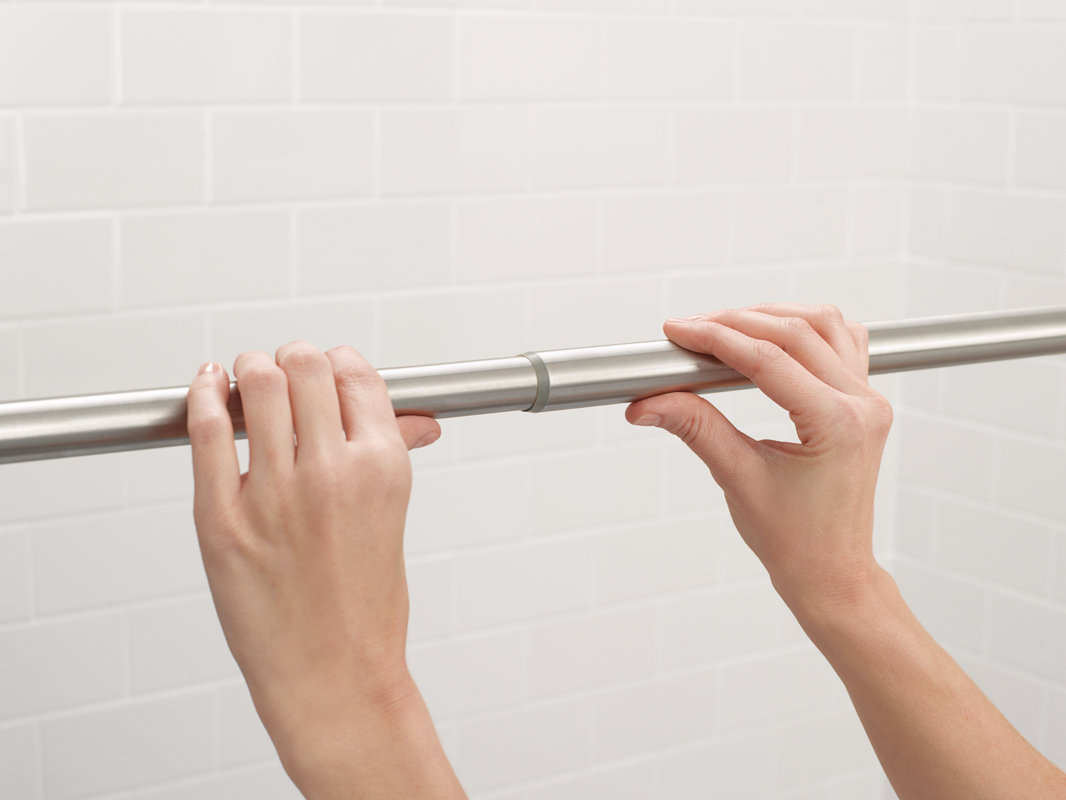 Moen 72" Adjustable Straight Tension Shower Curtain Rod & Reviews Wayfair